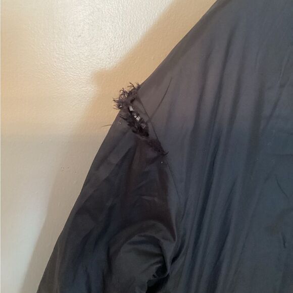 EILEEN FISHER SIZE SMALL BLACK LONG REVERSIBLE ZIP FRONT FULL LENGTH PUFFER COAT - Picture 8 of 11